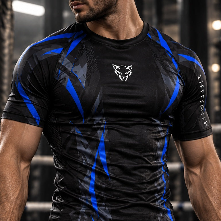 PANTHERM COBALT 01 Short Sleeve Rashguard detail