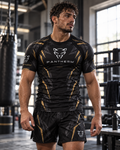 PANTHERM RING 01 Short Sleeve Boxing Rashguard front angle